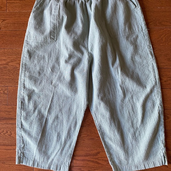 Light Green Textured Pants - Picture 2 of 4